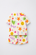 Boy wearing Anaario Scribble Pop Co-ord Set