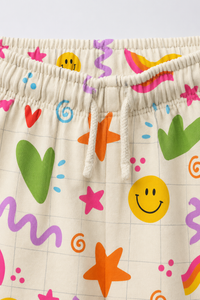 Boy wearing Anaario Scribble Pop Co-ord Set