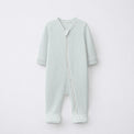 Sea-Green Animals bamboo cotton baby sleepsuit — two-way zip romper onesie