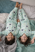 Boy wearing Anaario Sheep and Night Sky Night Suit