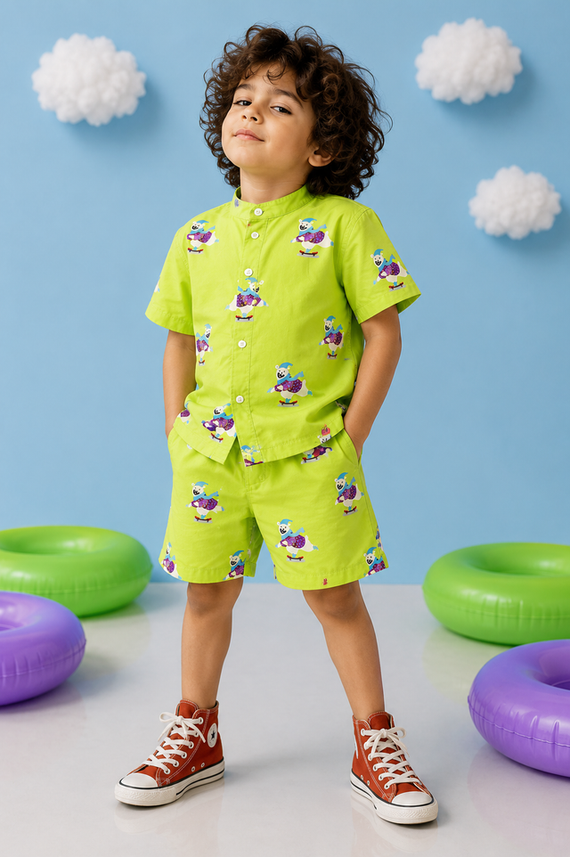 Boy wearing Anaario Skate Fruit Shorts