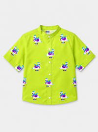 Boy wearing Anaario Skating Bear Shirt Set