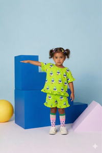 Girl wearing Anaario Skating Polar Bear Co-ord Set