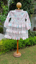 Girl wearing Anaario Starry Dot Ruffle Dress
