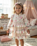 Girl wearing Anaario Starry Dot Ruffle Dress