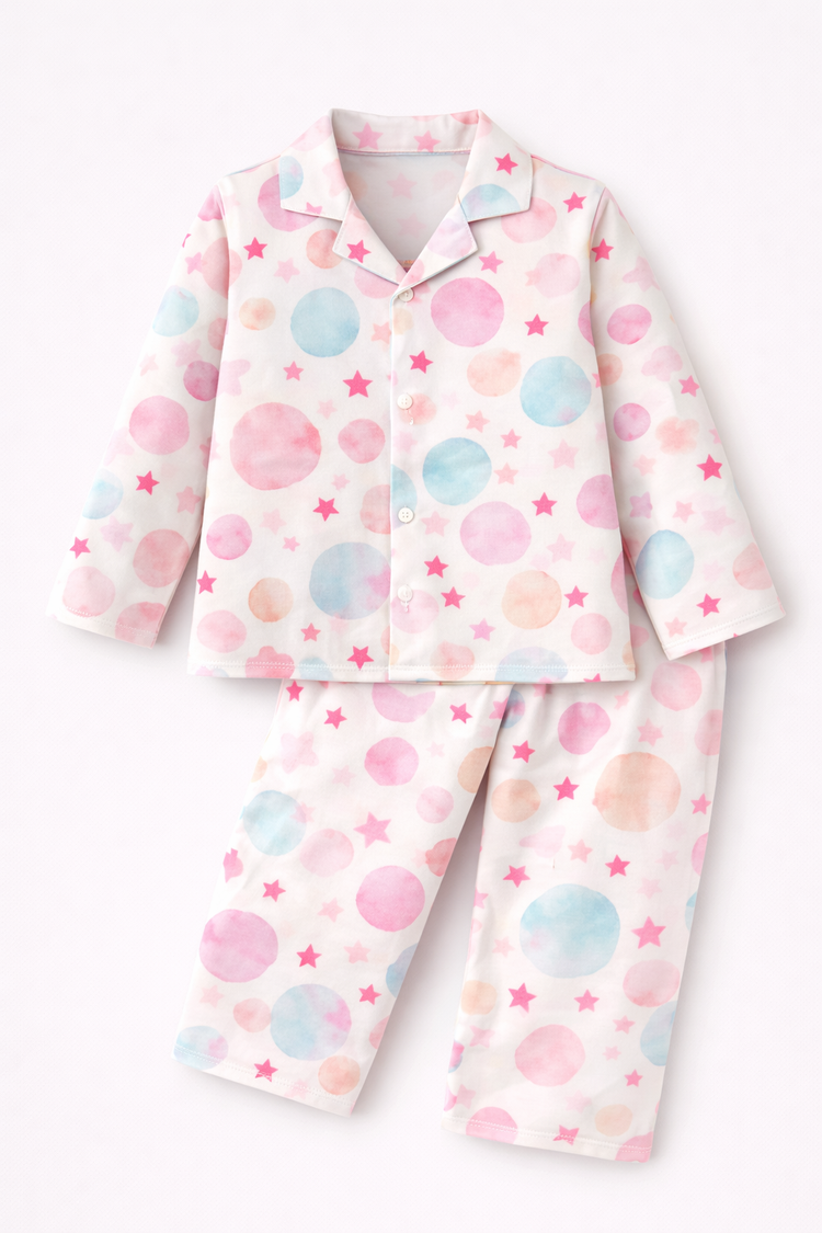 Girl wearing Anaario Starry Dots Pajama Set