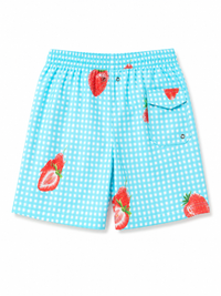 Boy wearing Anaario Strawberry Aqua Shorts