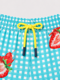 Boy wearing Anaario Strawberry Aqua Shorts