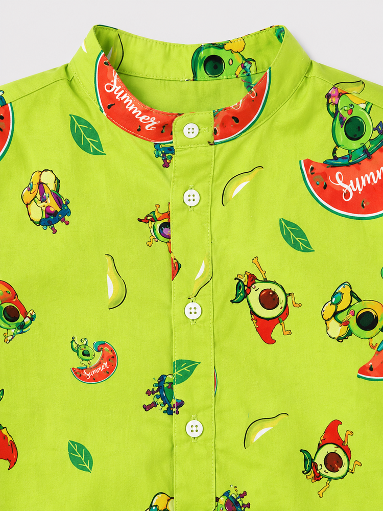 Boy wearing Anaario Summer Avocado Shirt