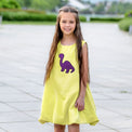 Girl wearing Anaario Sweet Summer Daze Dress, Aqua Magic Print