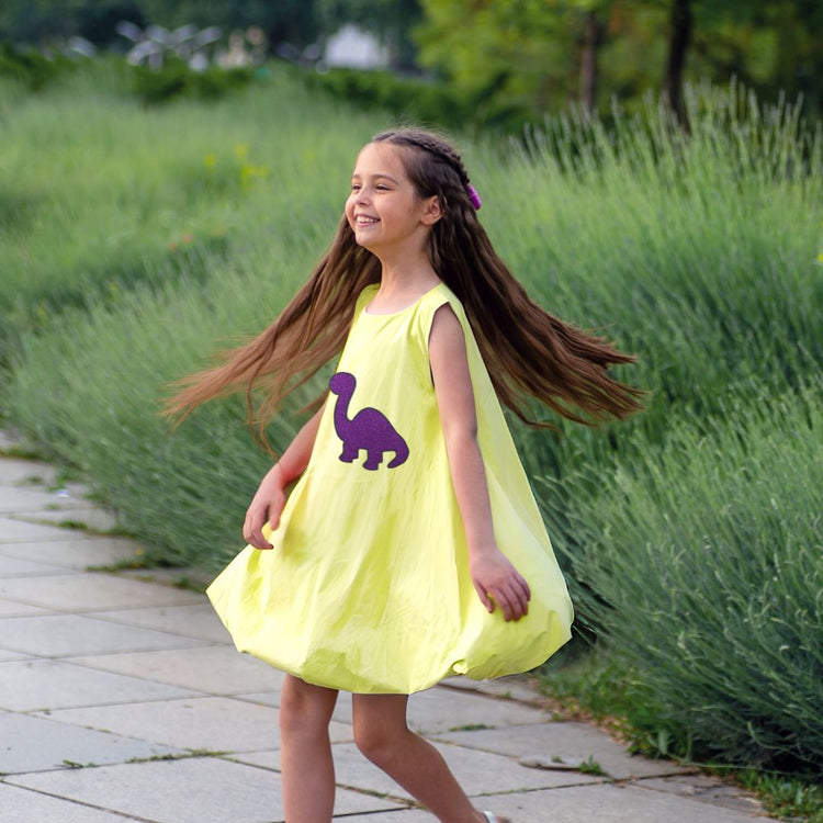 Girl wearing Anaario Sweet Summer Daze Dress, Aqua Magic Print
