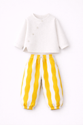Boy wearing Anaario Sun Stripe Wrap Co-ord Set