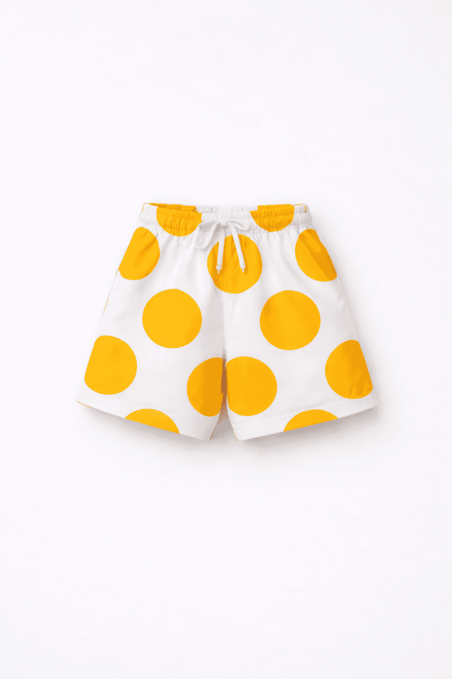 Boy wearing Anaario Sunbeam Dot Pocket Shirt Set