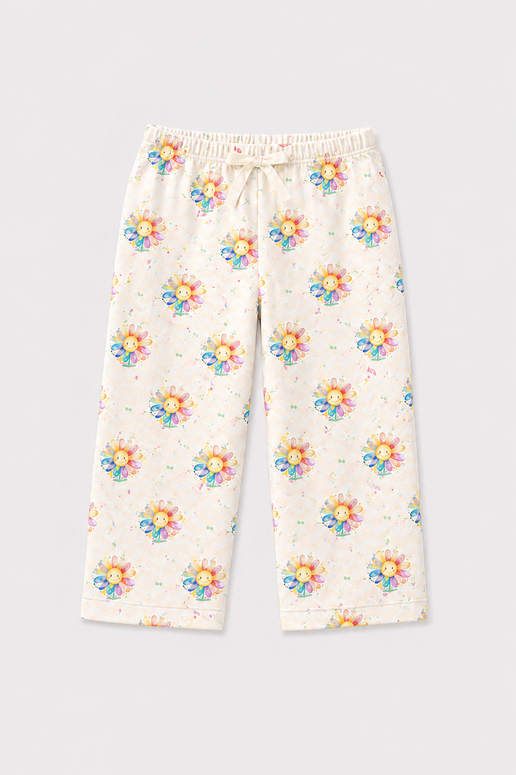 Girl wearing Anaario Sunny Daisies Night Suit