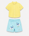 Boy wearing Anaario Sunshine Bear Magic Print Co-ord Set