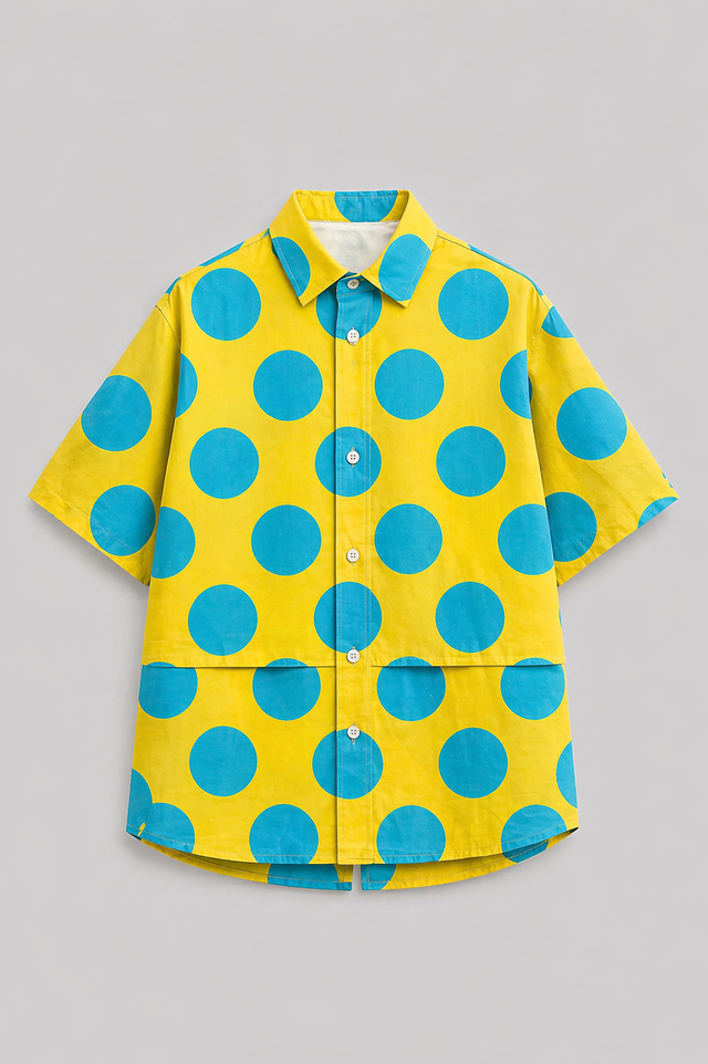 Boy wearing Anaario Sunshine Dot Oversized Shirt