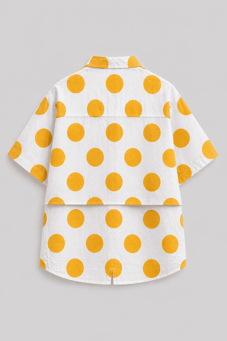 Boy wearing Anaario Sunshine Dot Shirt Set