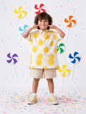 Boy wearing Anaario Sunshine Dot Shirt Set
