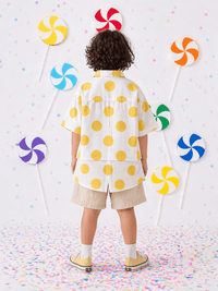Boy wearing Anaario Sunshine Dot Shirt Set