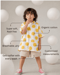 Boy wearing Anaario Sunshine Dot Shirt Set