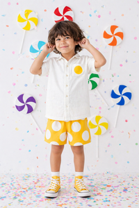 Boy wearing Anaario Sunshine Pop Shorts