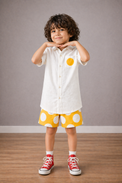Boy wearing Anaario Sunshine Pop Shorts