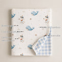 Puppy & Whale Bamboo Baby Quilt features
