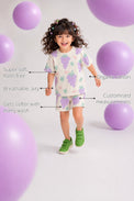 The Sunshine Sprinkle Girls' Shorts Set features