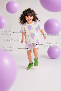 The Sunshine Sprinkle Girls' Shorts Set features