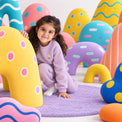 Lavender Hot Air Balloon Fleece Set on child by Anaario – winter fleecewear