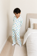 Boy wearing Anaario Teal Blossom Night Suit