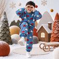 Teal Cloud Jogger Set on boy by Anaario – winter kidswear