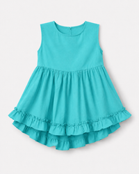 Indian Teal Orange Palazzo Set - Anaario - Image 4