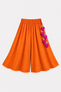 Indian Teal Orange Palazzo Set - Anaario - Image 5