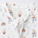 Teddy Carnival bamboo cotton baby sleepsuit — two-way zip romper onesie