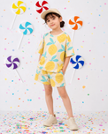 Girl wearing Anaario Bubble-Pop Shorts Set