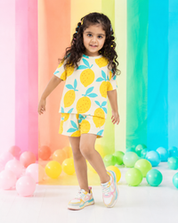 Girl wearing Anaario Bubble-Pop Shorts Set