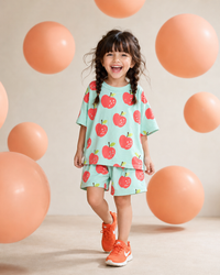 Girl wearing Anaario Cartwheel Shorts Set