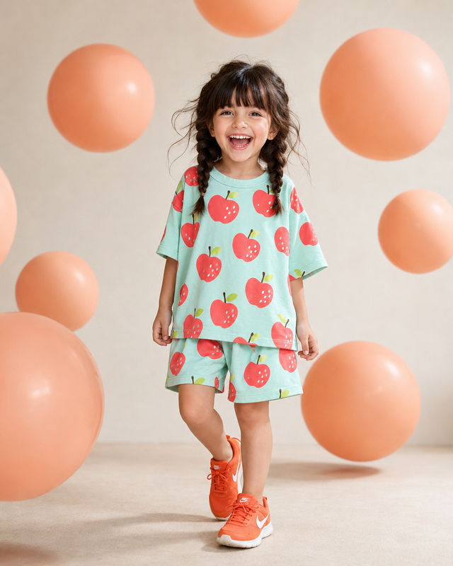 Girl wearing Anaario Cartwheel Shorts Set