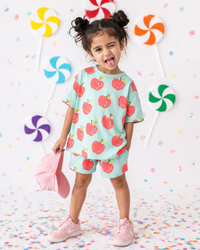 Girl wearing Anaario Cartwheel Shorts Set