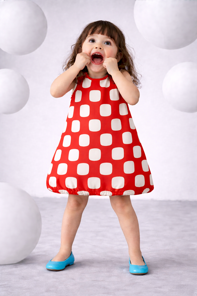 Girl wearing Anaario Cherry Pop Dress