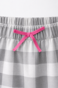 Girl wearing Anaario Cloud-Check Co-ord Set