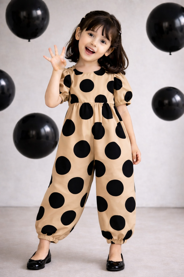 Girl wearing Anaario Cookie Dough Jumpsuit