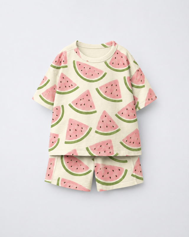 Girl wearing Anaario Daisy Chain Shorts Set
