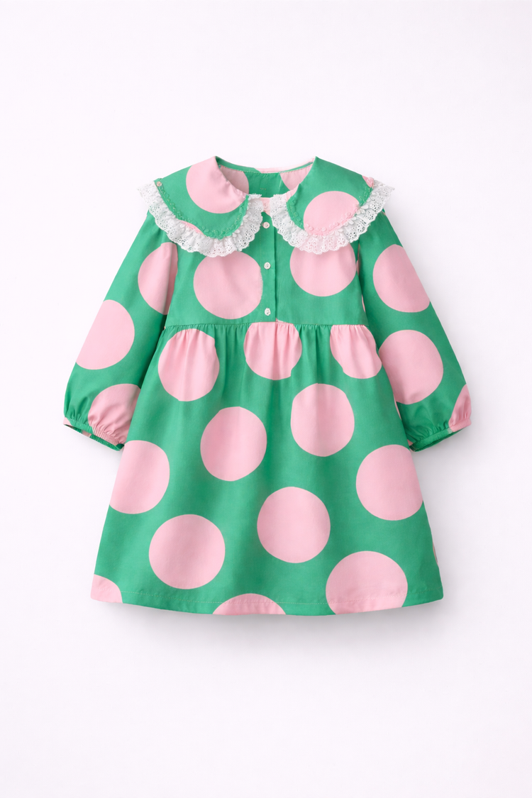 Girl wearing Anaario Emerald Blossom Dress