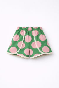 Girl wearing Anaario Garden Party Polka Shorts Set