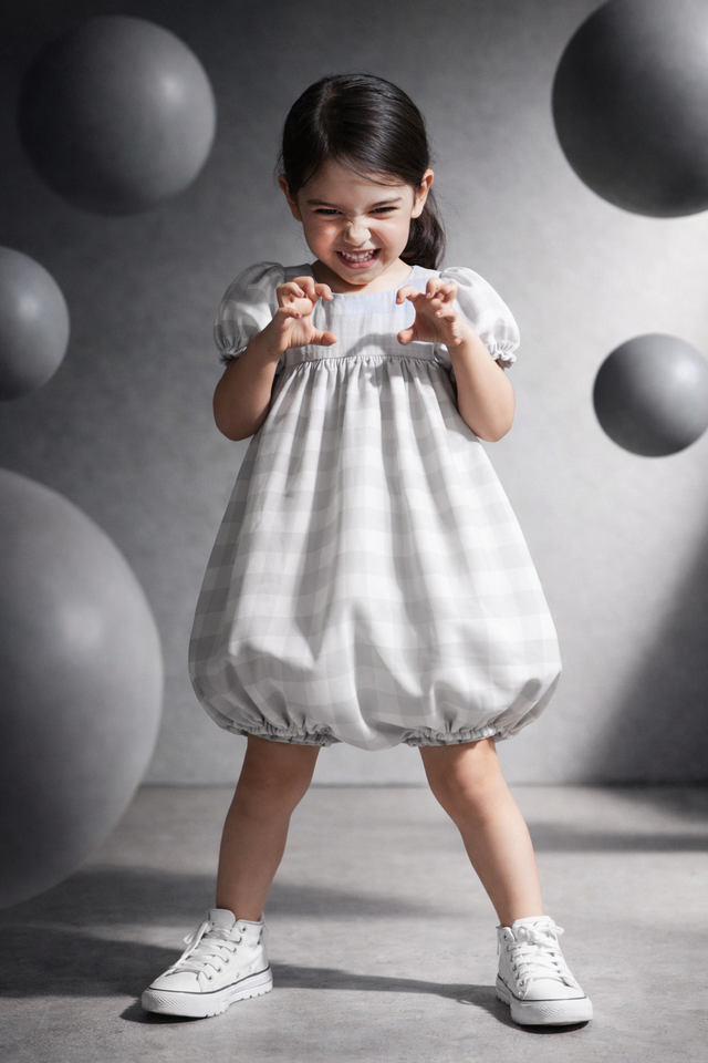 Girl wearing Anaario Gingham Dreams Dress