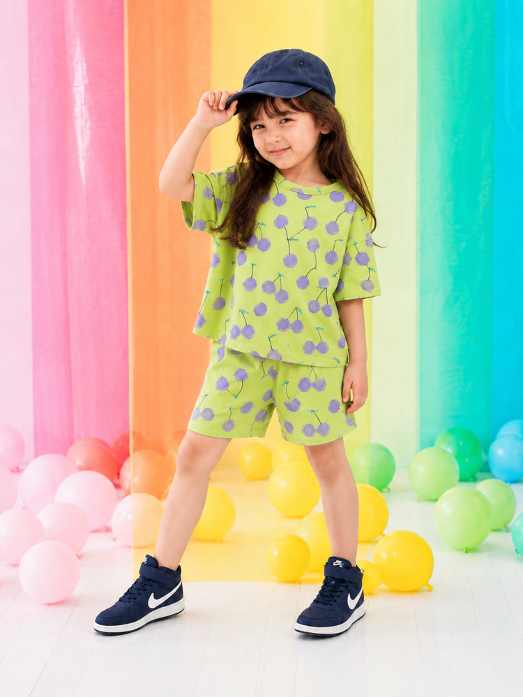 Girl wearing Anaario Hopscotch Shorts Set