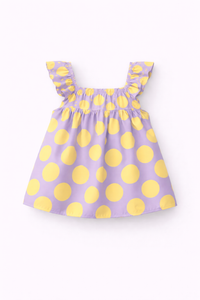 Girl wearing Anaario Lavender Lemon Skirt Set