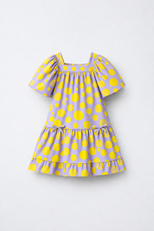 Girl wearing Anaario Lavender Lemonade Dress